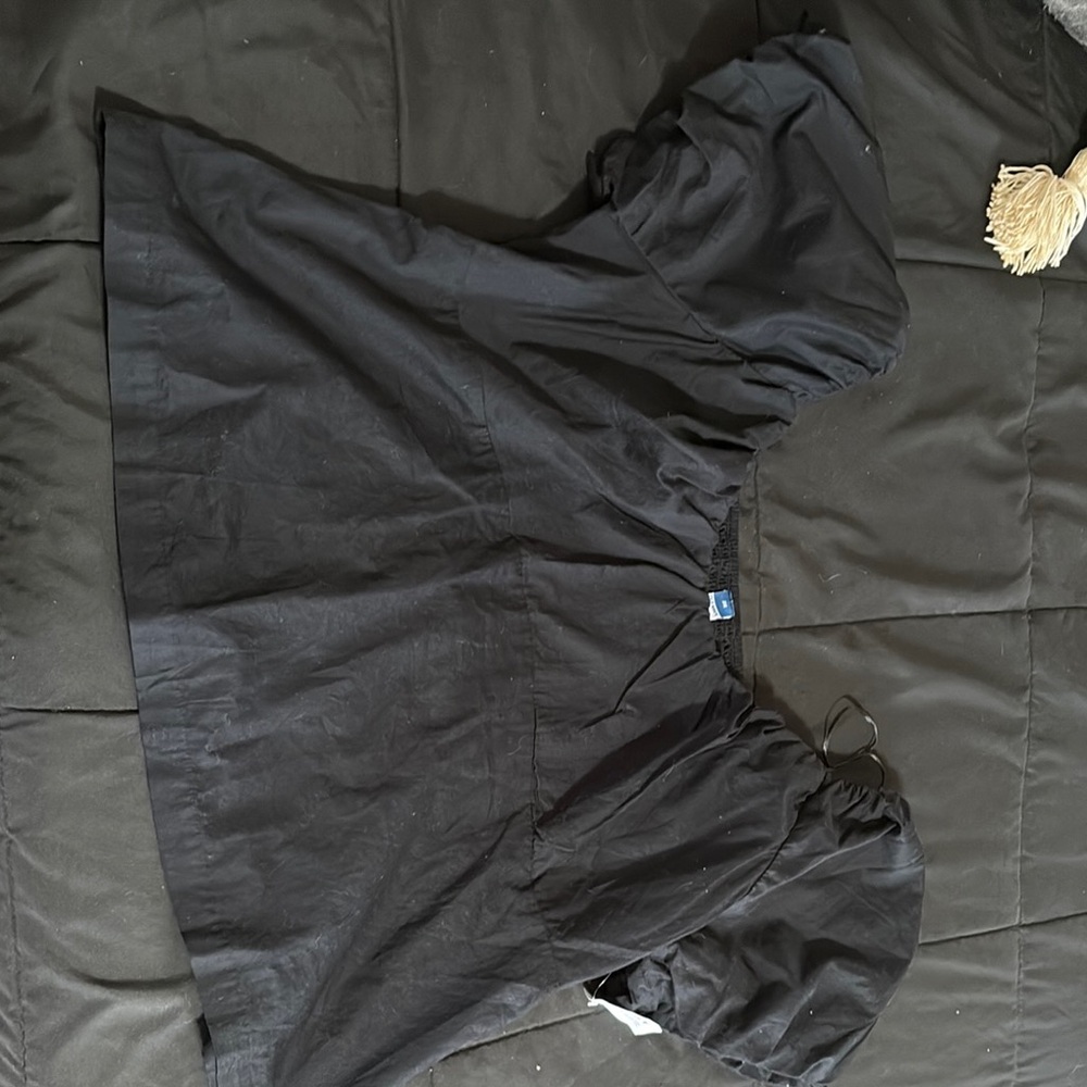Old Navy Black Smocked Top